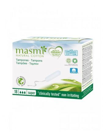 Гигиенические тампоны Super из органического хлопка MASMI (18 шт)