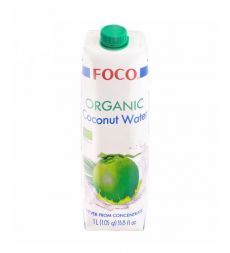 Кокосовая вода 100% органическая без сахара FOCO (1 л)