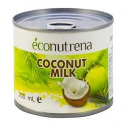 Кокосовое молоко органическое 17% ж/б Econutrena (200 мл)