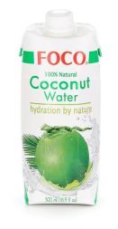 Кокосовая вода 100% натуральная без сахара FOCO (500 мл)